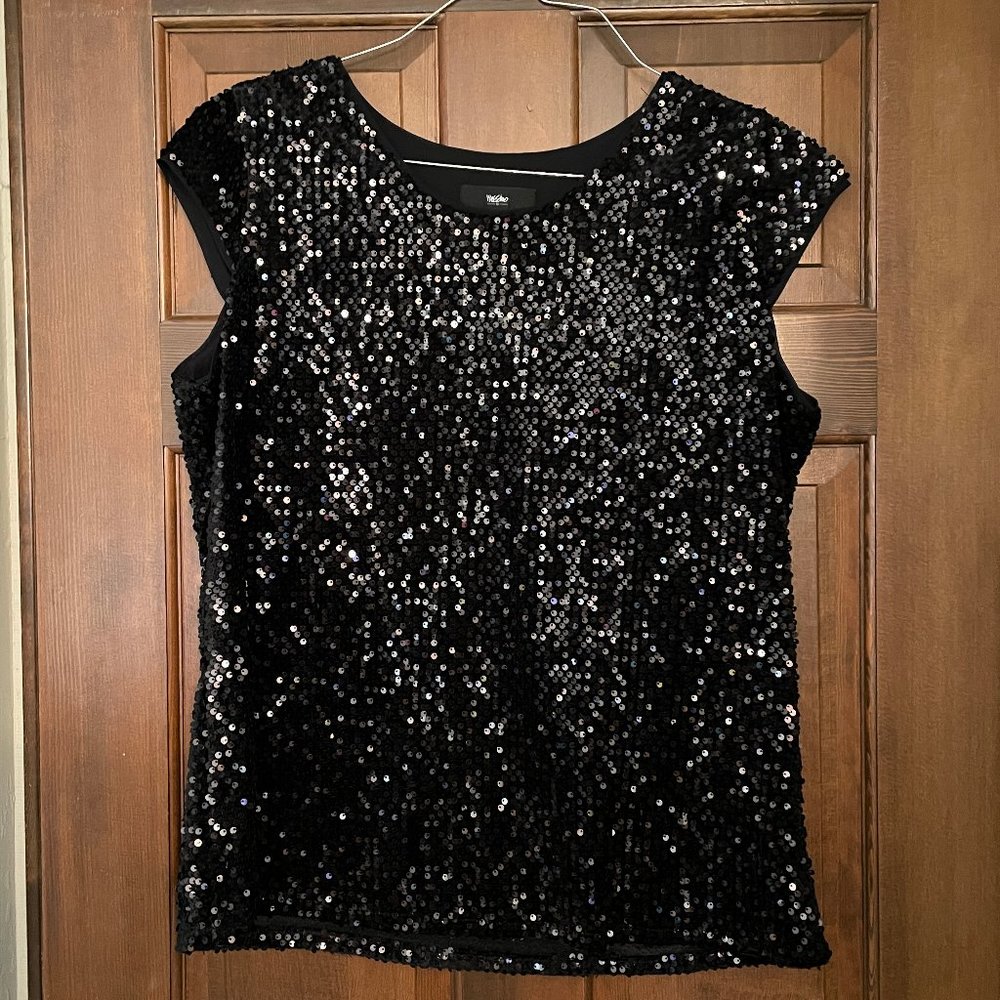 NWOT Size XL Mossimo black sparkle top